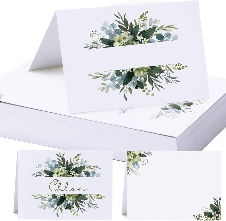 carte marque place premium blanc nature mariage