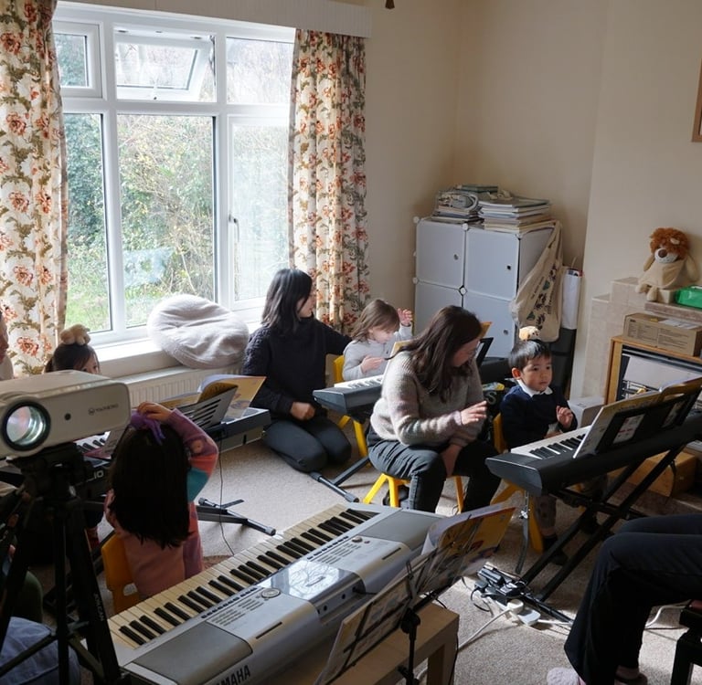 Photo1 – student participating in music lesson