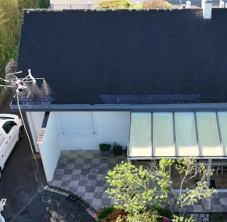 Traitement par drone (ardoises fibrociment)