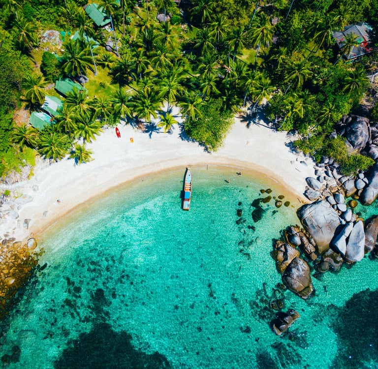 Koh Samui Thailand Beach Bay Fishermen