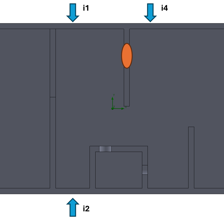 Module with inlets/outlets