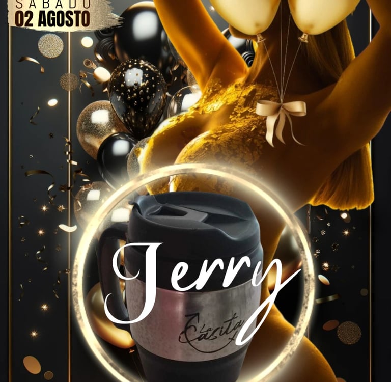 Flyer festejemos a Jerry anfitrion de nuestro club