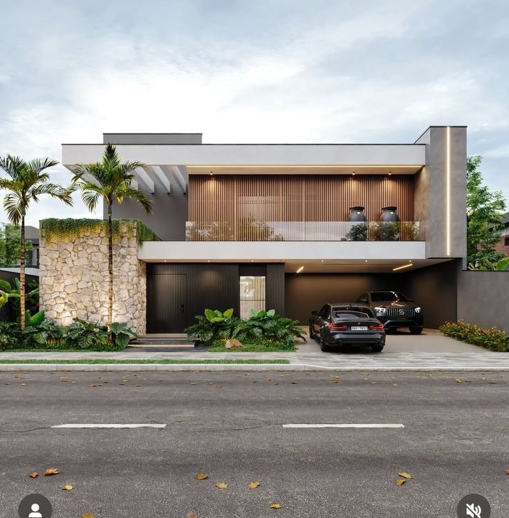 Modern Architecture- Front View of Modern Villa/ Bungalows
