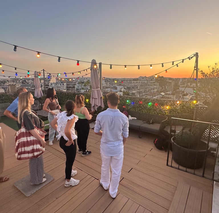 rooftop Paris coucher soleil
