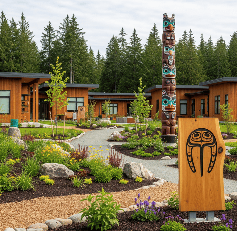 Micro-ecosystems that use native plants and traditional land stewardship methods.