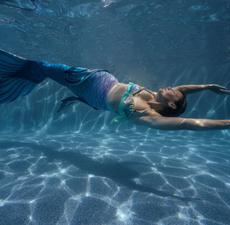 Mermaid swimming