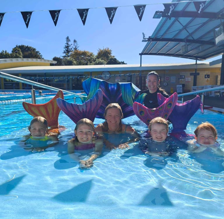 Mermaids taking a Mermaid class