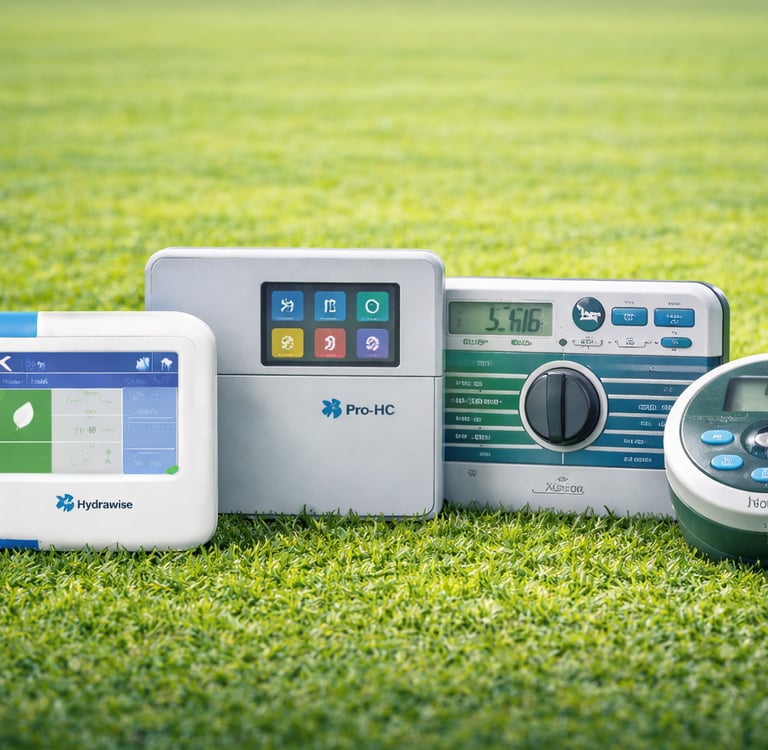 Automatinė laistymo sistema su valdikliu  Santechnikos pekės jungtys  Laistymo purkštukai 