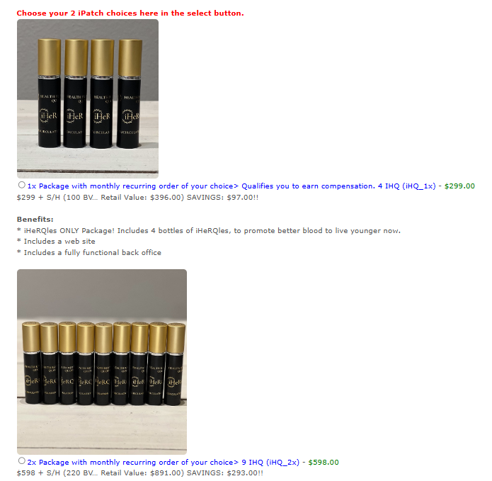 Order iHerQLes package