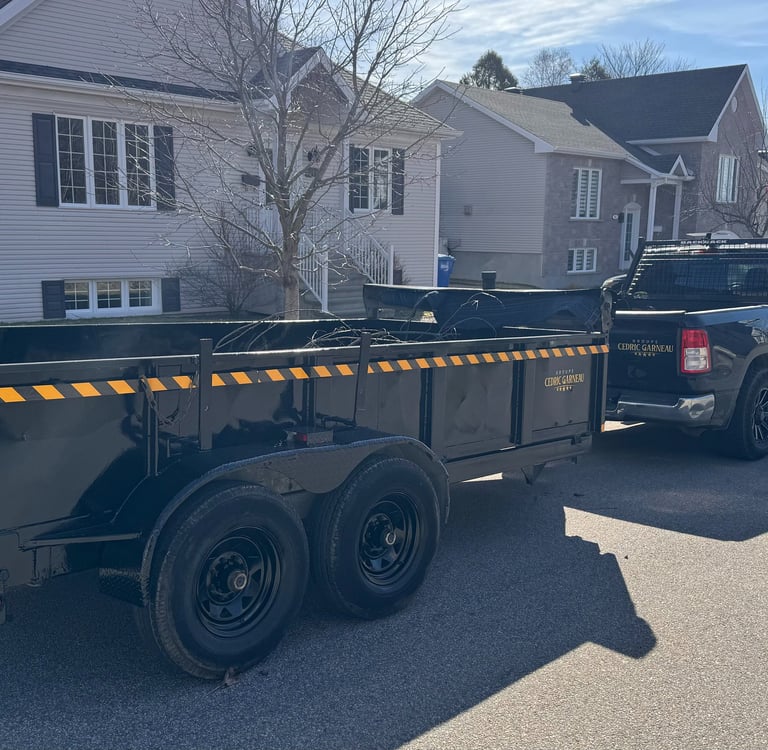 a truck with a trailer attached to it