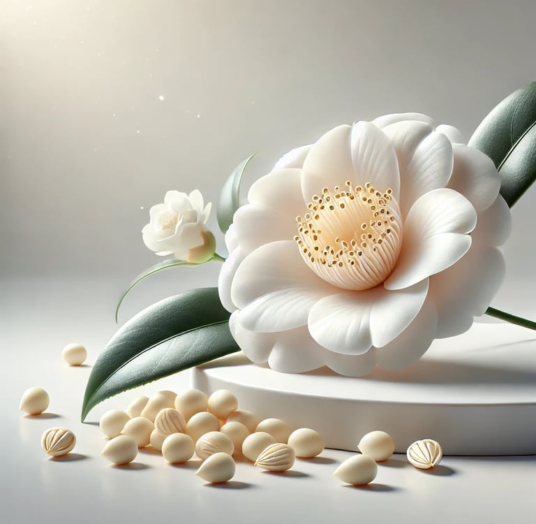 Huile de camélia naturel pour hydratation, anti-âge et protection de la peau