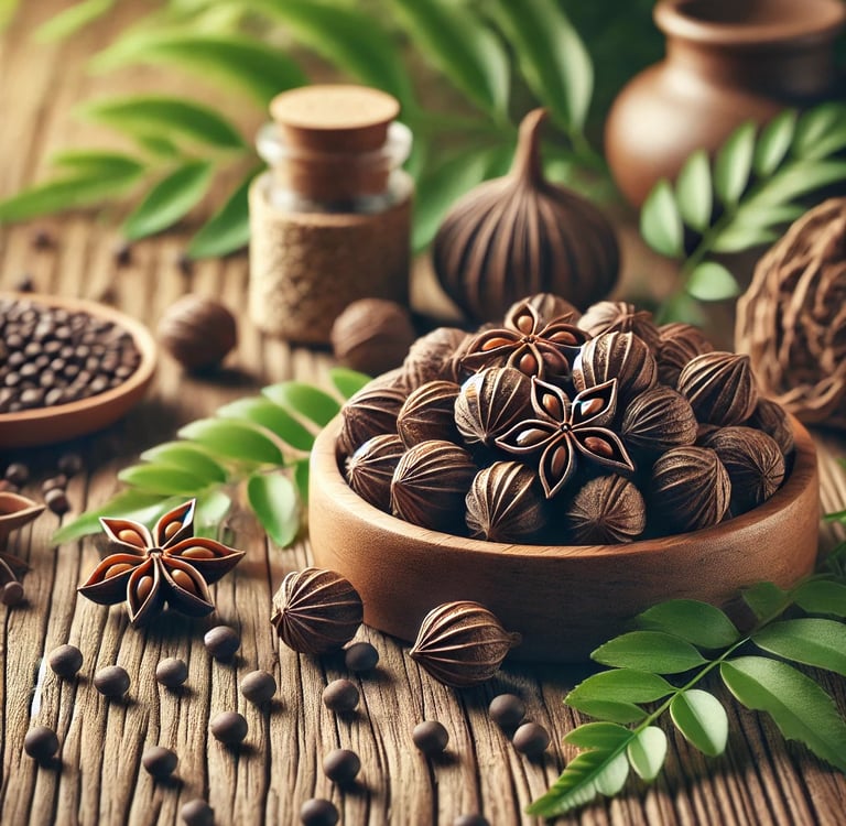 Graine et feuilles de tara naturelles – ingrédient pour hydrater et protéger la peau 