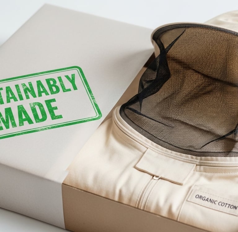  Eco-friendly packaging of beekeeping suits by Heliotrope Bee.