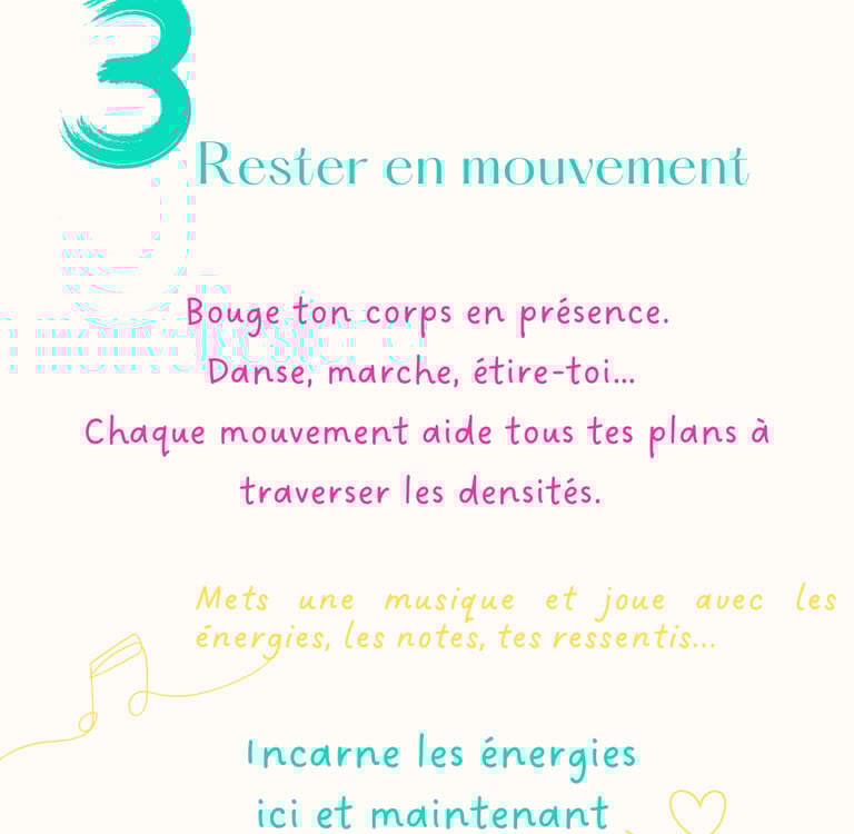 rester en mouvement pour traverser les énergies