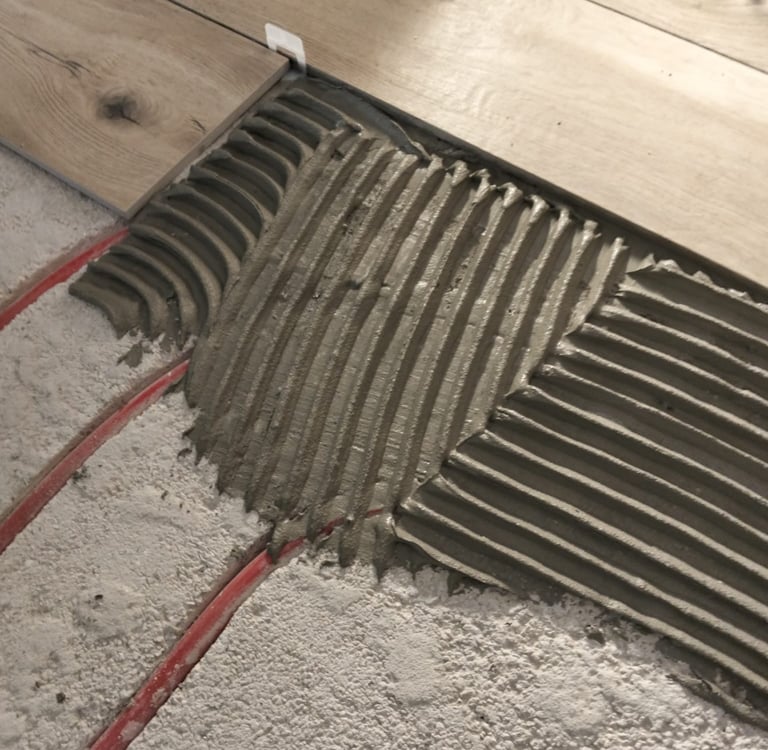 impianto a pavimento fresato