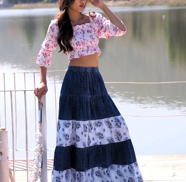 Blue Denim Skirt