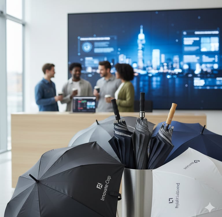 Payung Promosi dengan Branding Perusahaan Ternama