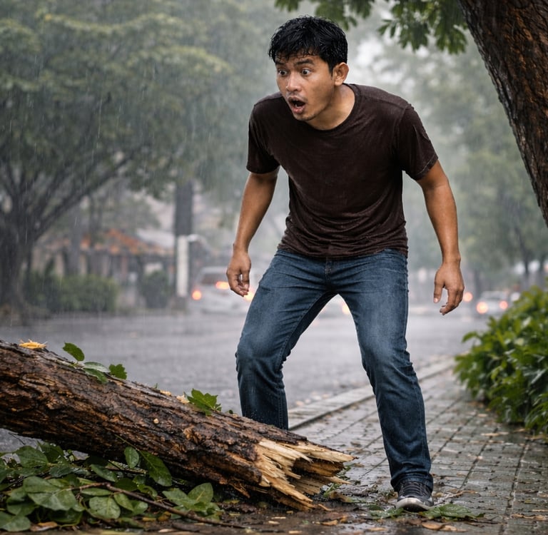 Bahaya berteduh di bawah pohon saat hujan deras