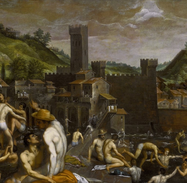 Domenico Cresti, called Passignano, Bathers at San Niccolò, 1600, oil on canvas, Private Collection.