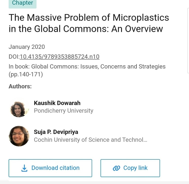 The massive problem of microplastics in the global commons