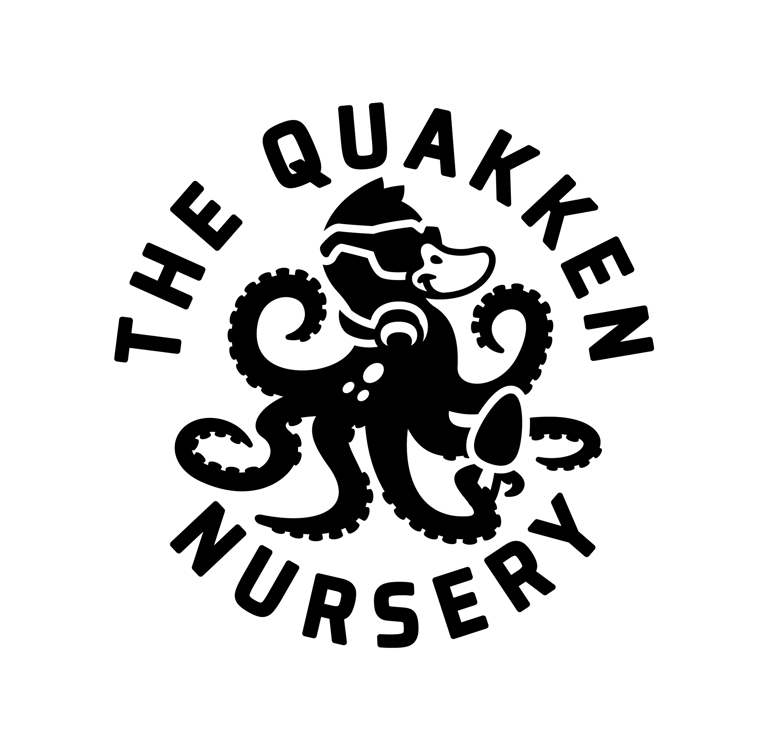 The Quakken Nursery - Duck with octopus tentacles logo