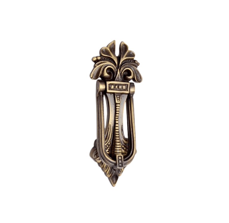 a decorative door handle with a decorative design