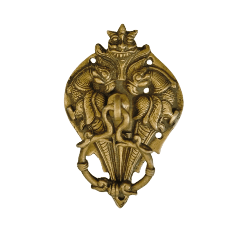 a decorative gold - plated metal wall hanging ornament