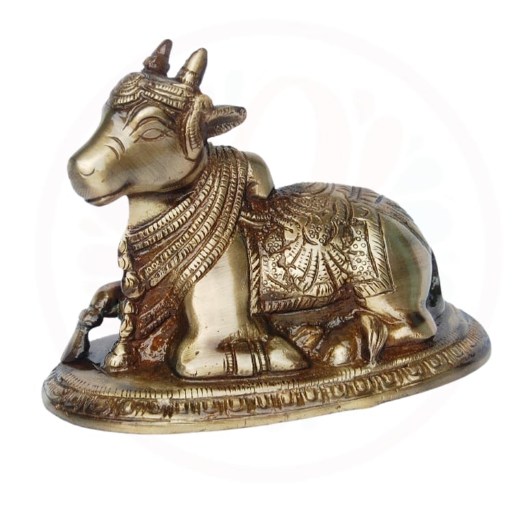 brass nandi sculpture