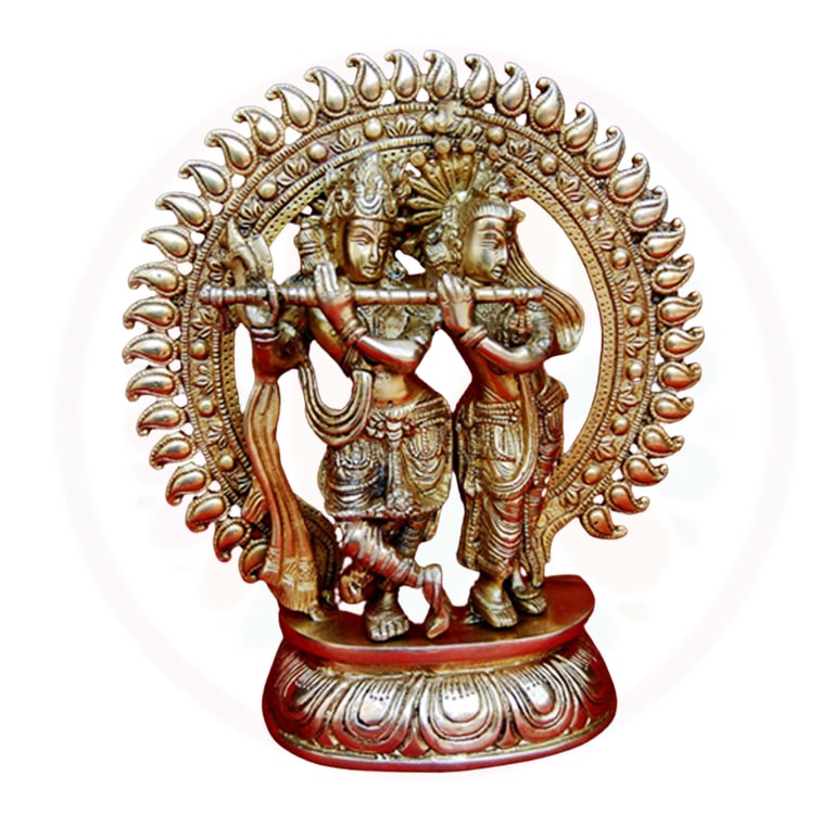 Vintage Style Radha Krishna Idol