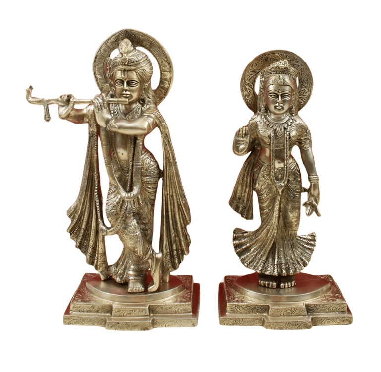 Radha Krishna Temple Brass Idol Supplier
