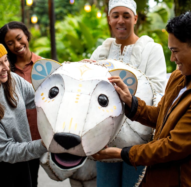 Merry Menagerie (Animal Kingdom) - white puppet bear