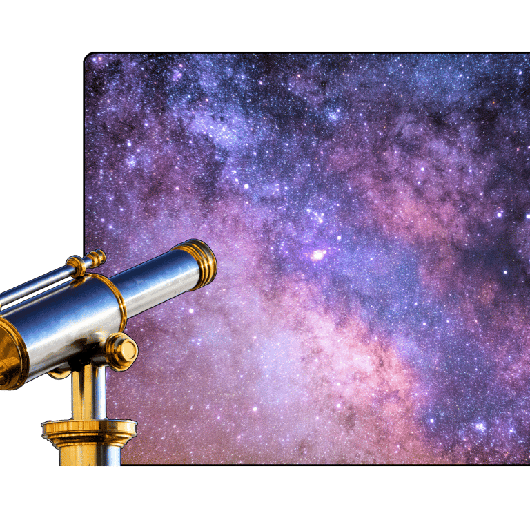 stargazing with telescope