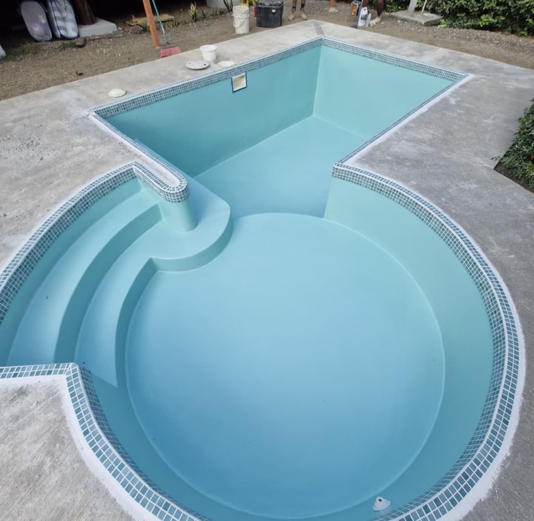 Complete pool renovation in samara guanacaste