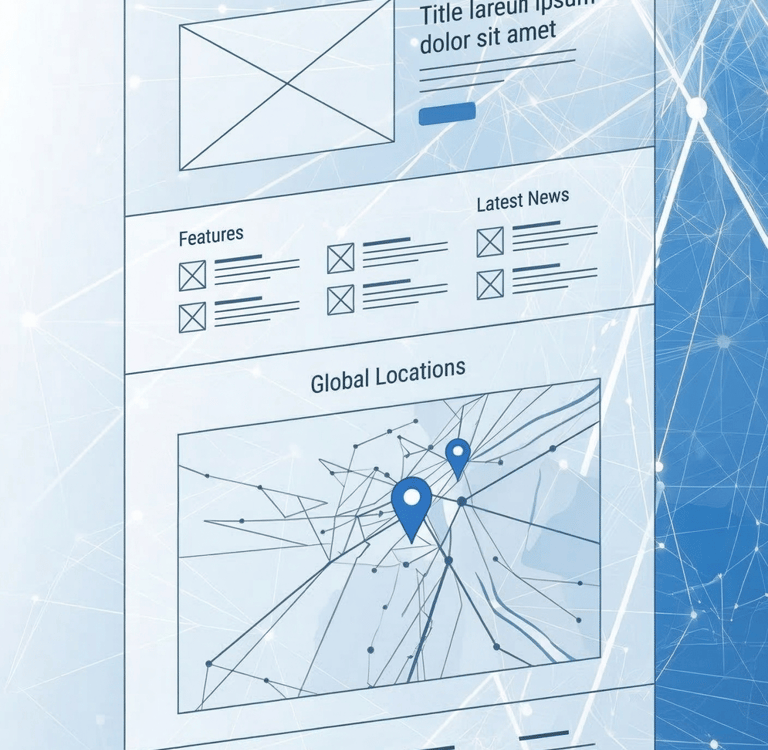 Und moderne Darstellung einer Webseite