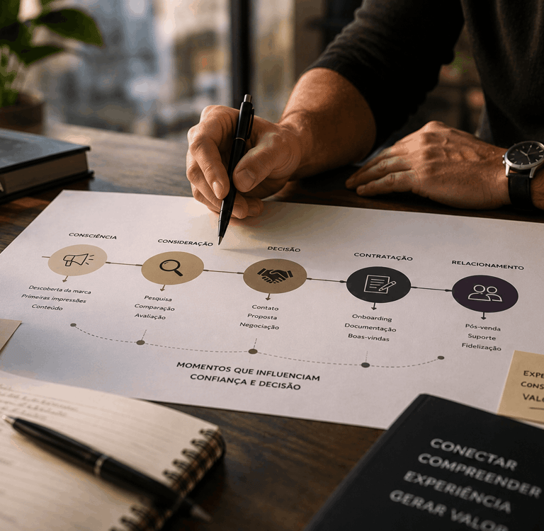 AVANCE propaganda - Jornada do cliente - como mapear momentos que influenciam confiança e decisão