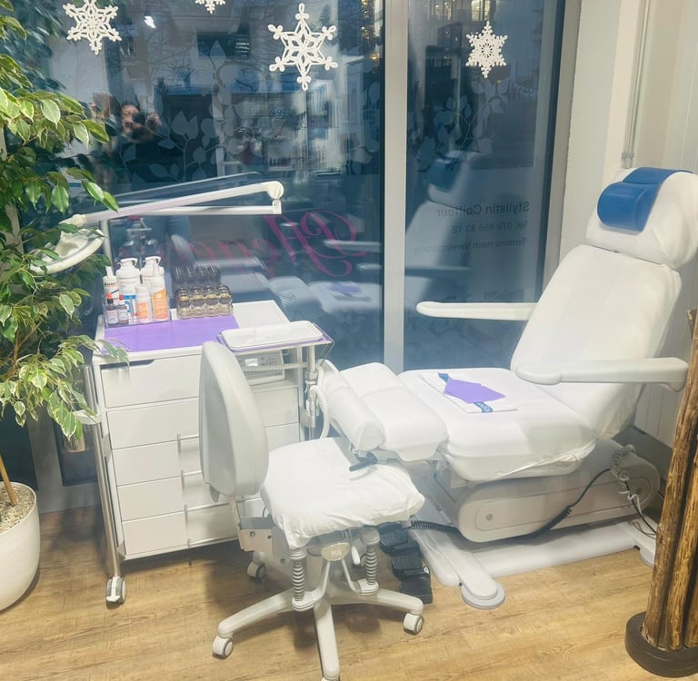 a chair with a chair in front of a window