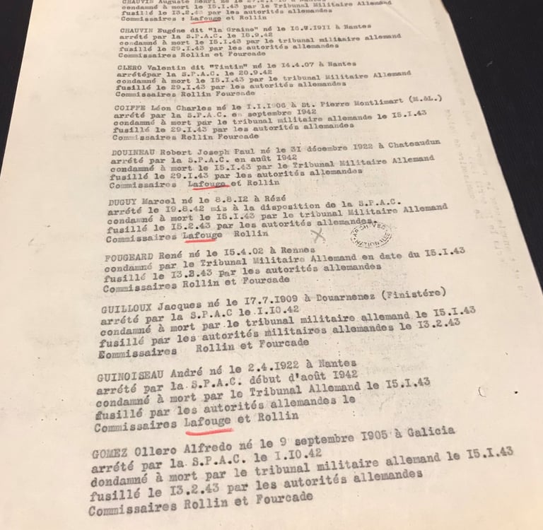 Alfredo Gómez Ollero, detenido por la SPAC Policía anticomunista en Nantes Francia