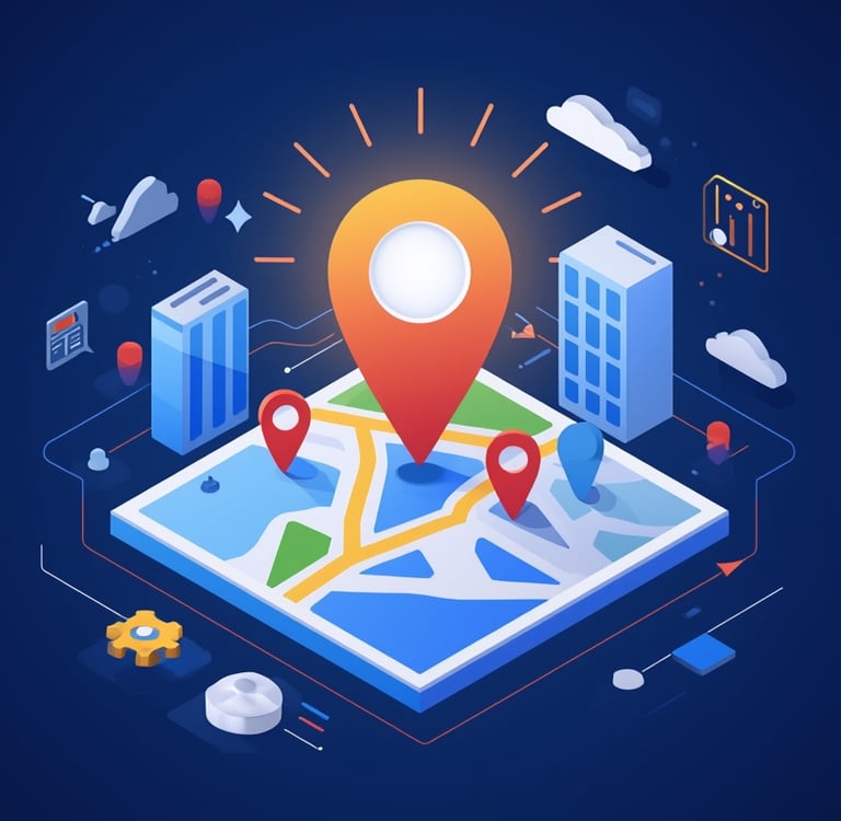 um smartphone com um mapa e um mapa