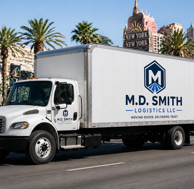 M.D. Smith Logistics 26-foot box truck in Las Vegas