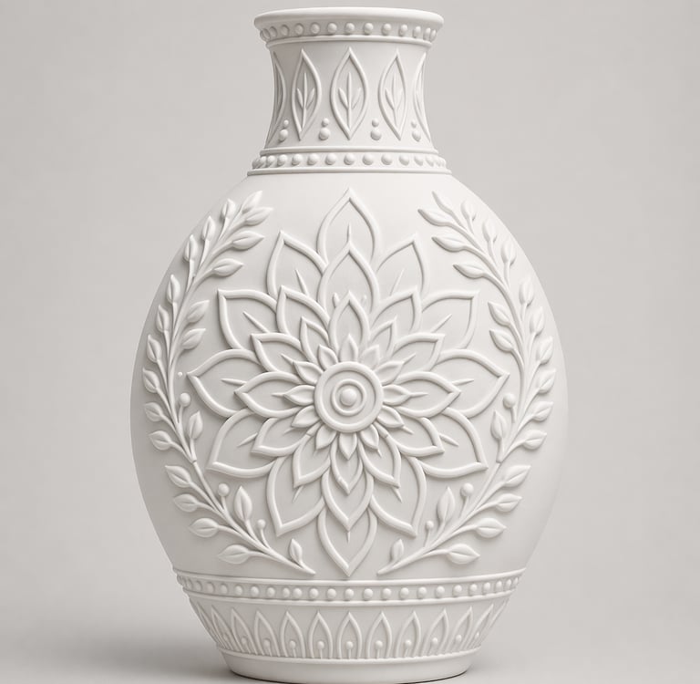 Home Décor,Modern décor objects combining minimal design with sculptural form, vase, wall art