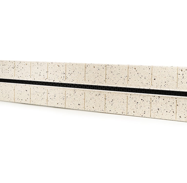 ERGOVENT LINEO PRO PUZZLE 1-slot moulage 20x1050mm front view showing slot grille and puzzle lock edges