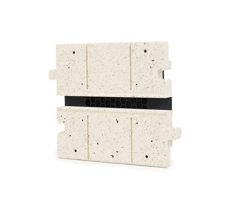 ERGOVENT LINEO PRO PUZZLE 1-slot moulage 20x200mm front view showing slot grille and puzzle lock edges