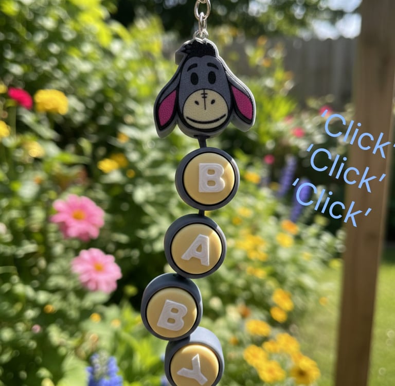donkey fidget clicker keychain