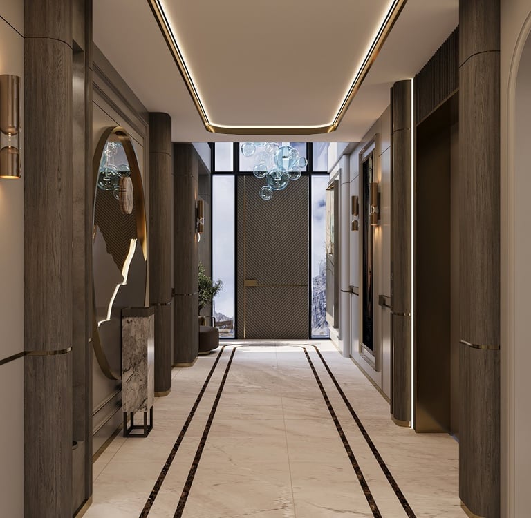 Antalya'da tasarlanan özel konut iç mimari projesi.