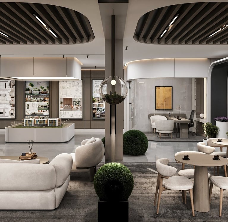 Antalya Park Royal Residences  bekleme alanı iç mimari tasarımı-La Féra Interior Design