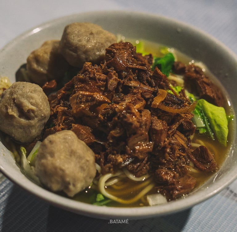 a Bowl of Mie Ayam Bakso at Langgeng Mie Ayam Bakso Batam