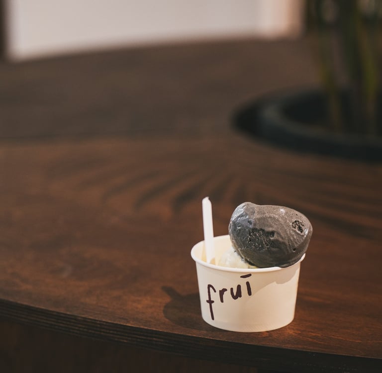 bowl of gelato at Frui Batam