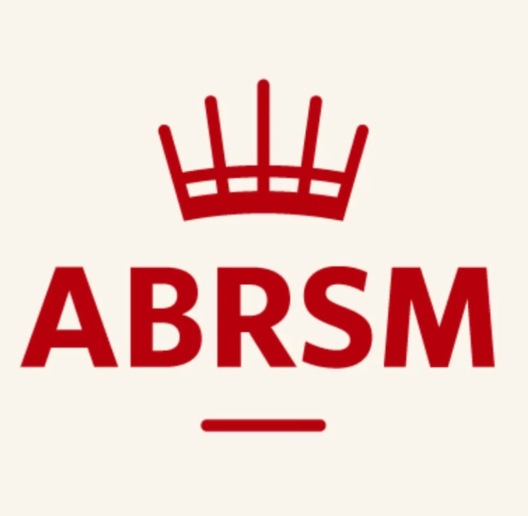 Official red ABRSM logo featuring a crown icon for the Associated Board of the Royal Schools of Music.