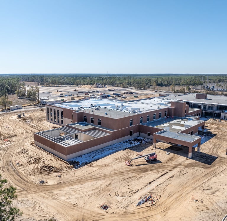 a large building under construction
