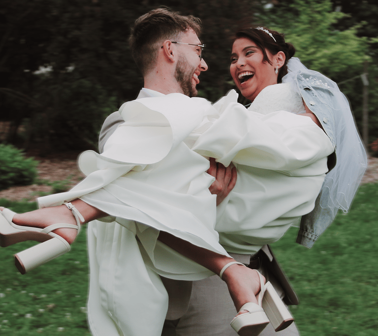 Bride and groom captured in luxury, candid, editorial wedding photography